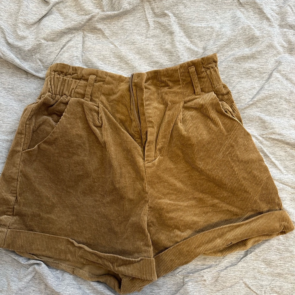 Cider Corduroy Brown Women Shorts